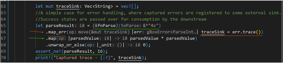 Chaining with Result