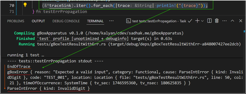 Error trace